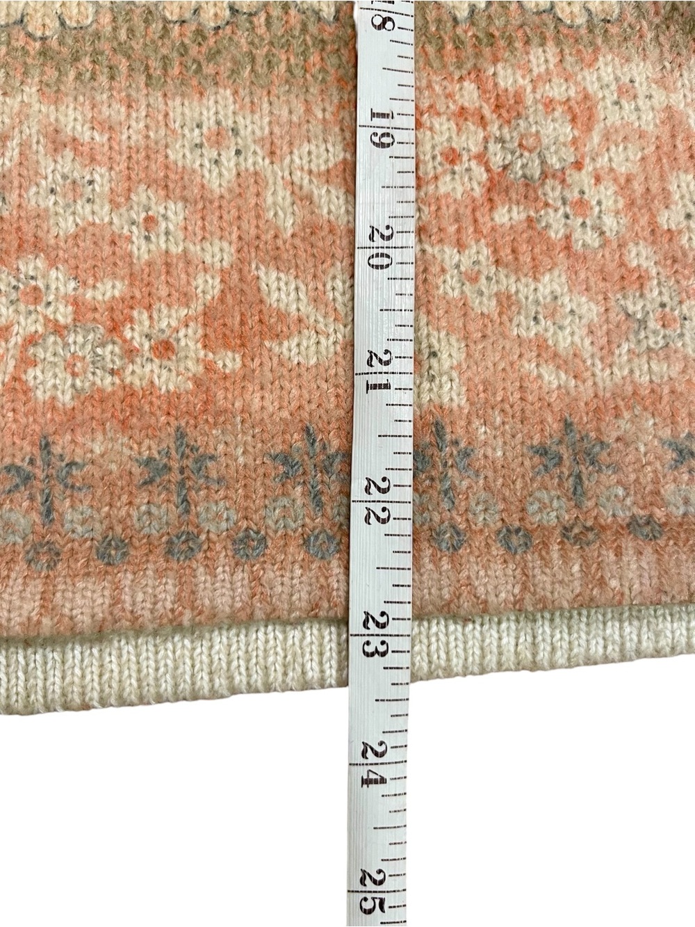 Anthropologie Fair Isle Nordic Sweater Medium Boho Cottagecore - Picture 5 of 8
